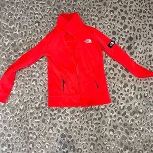 North face shell zip up in infrared